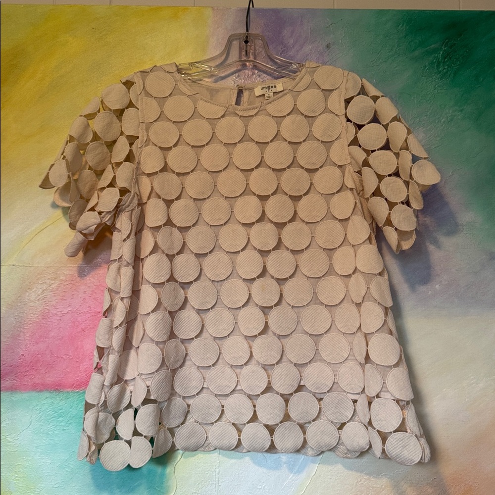 Umgee USA blouse (style name Dot to Dot Blouse or Yoyo Boxy Top) Size Small (S)